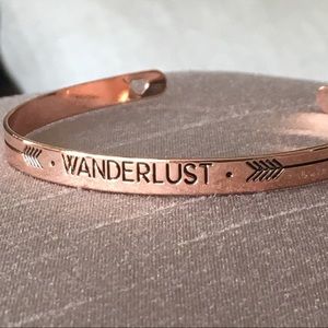 Rose Gold Tone Wanderlust Arrow Bracelet